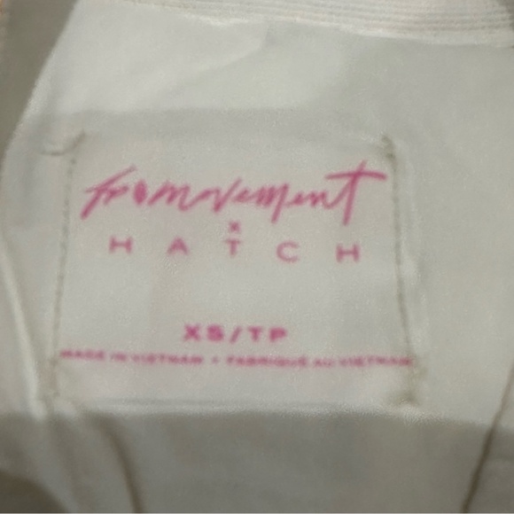 Free People x Hatch Ivory Chevron Puffer Jacket XS New with Tags - Picture 11 of 15